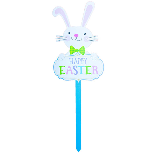 Bunny with Happy Easter Yard Sign 24 Inches