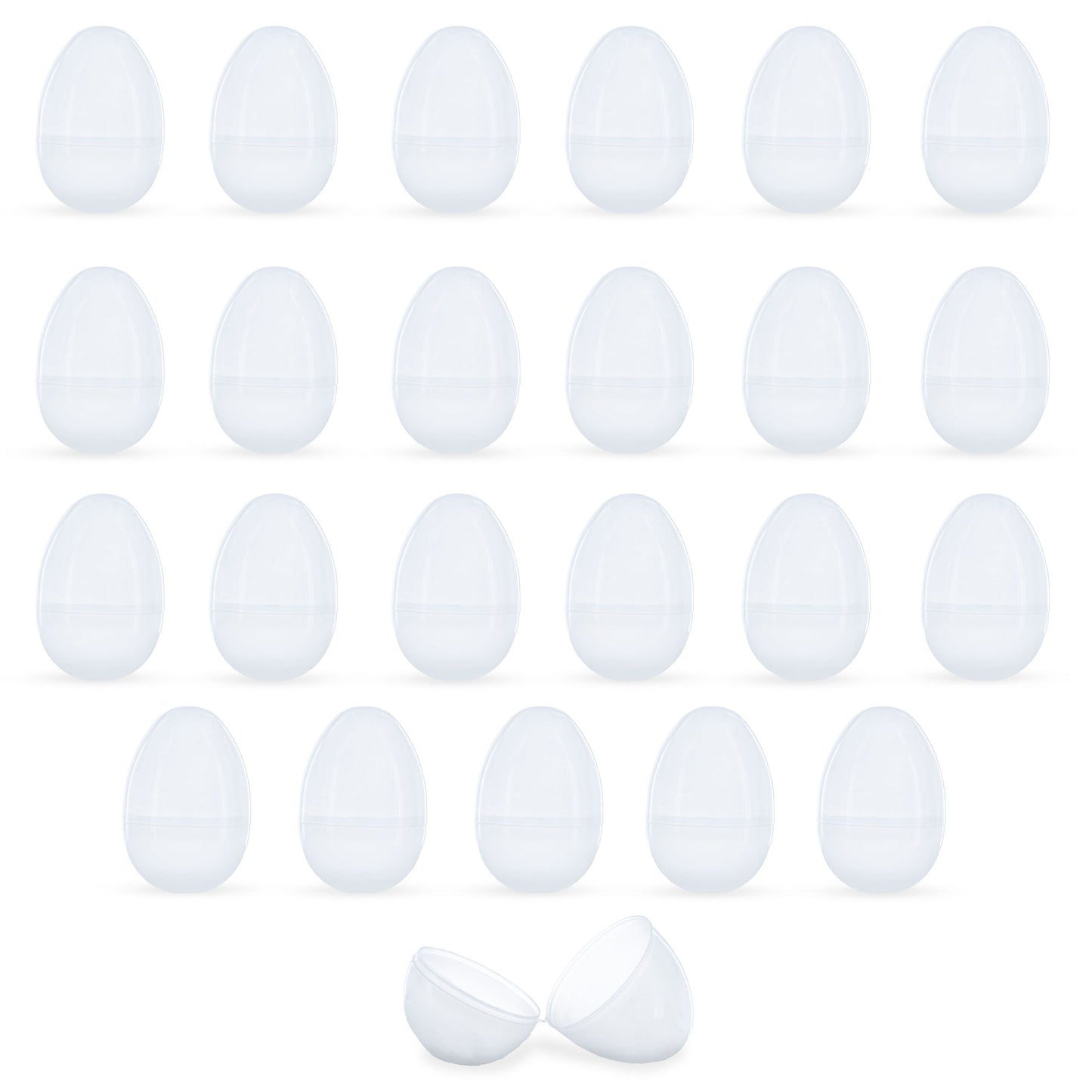 Set of 24 Large Glow in the Dark Noctilucent Fillable Easter Eggs 3.15 Inches