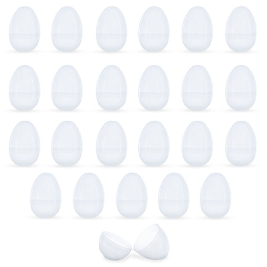 Set of 24 Large Glow in the Dark Noctilucent Fillable Easter Eggs 3.15 Inches