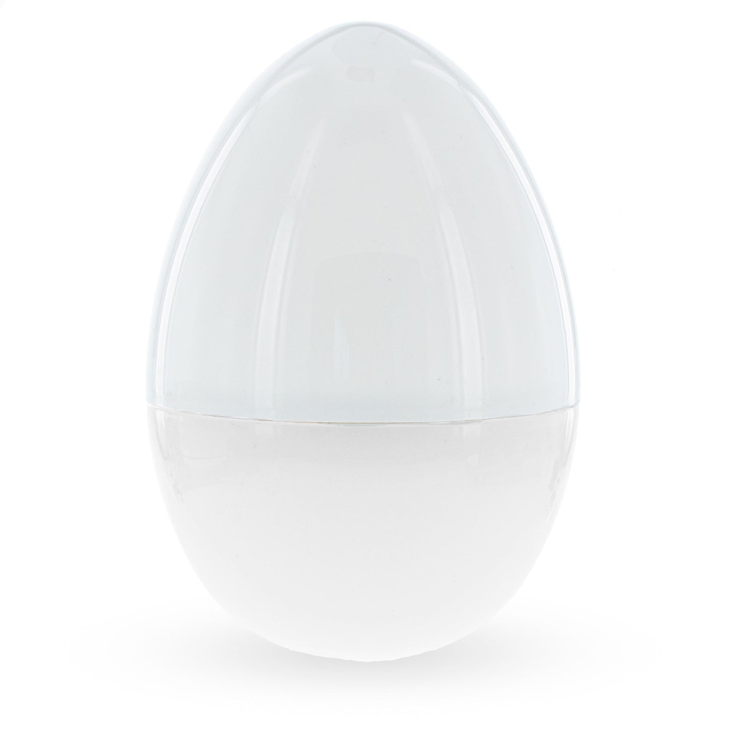 Giant Extra Large White Plastic Easter Egg Two Tones 12 Inches