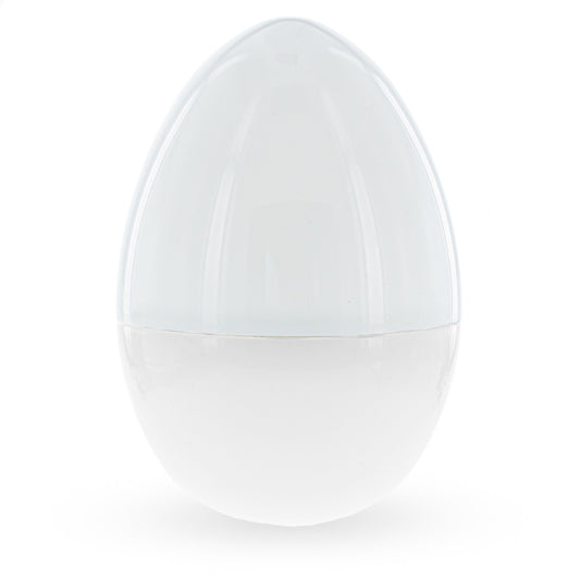 Giant Extra Large White Plastic Easter Egg Two Tones 12 Inches