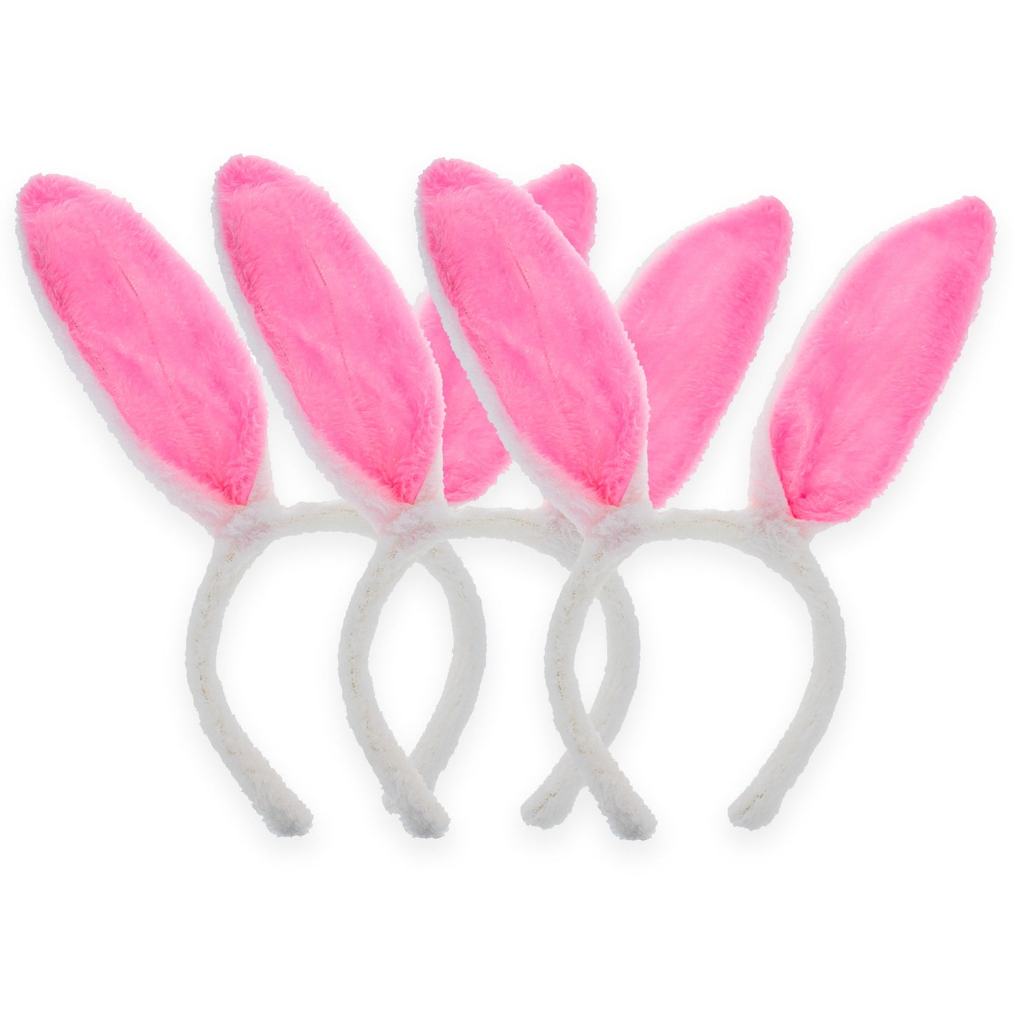Set of 3 Easter Fabric Bunny Ear Headbands, Each 11.7 Inches