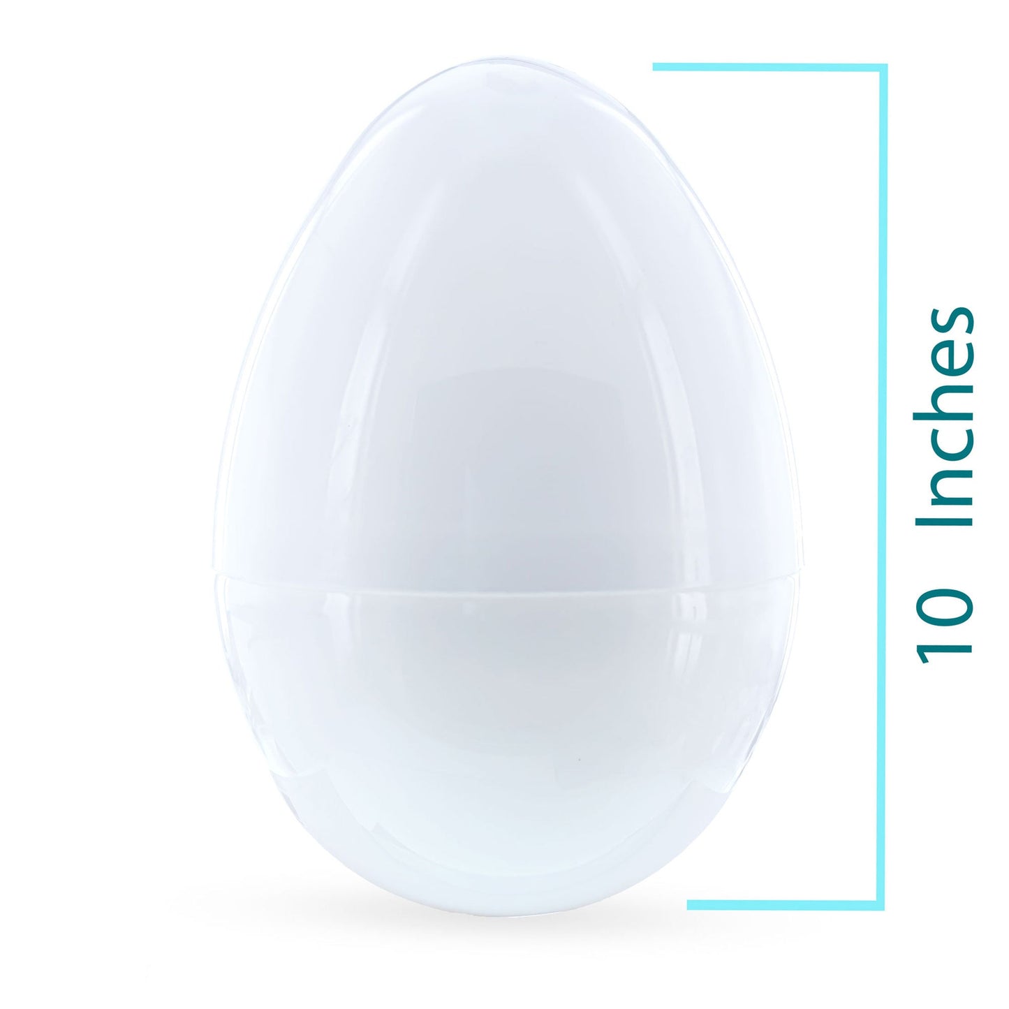 Set of 2 White Giant Fillable Plastic Easter Eggs Jumbo Large Size 10 Inches