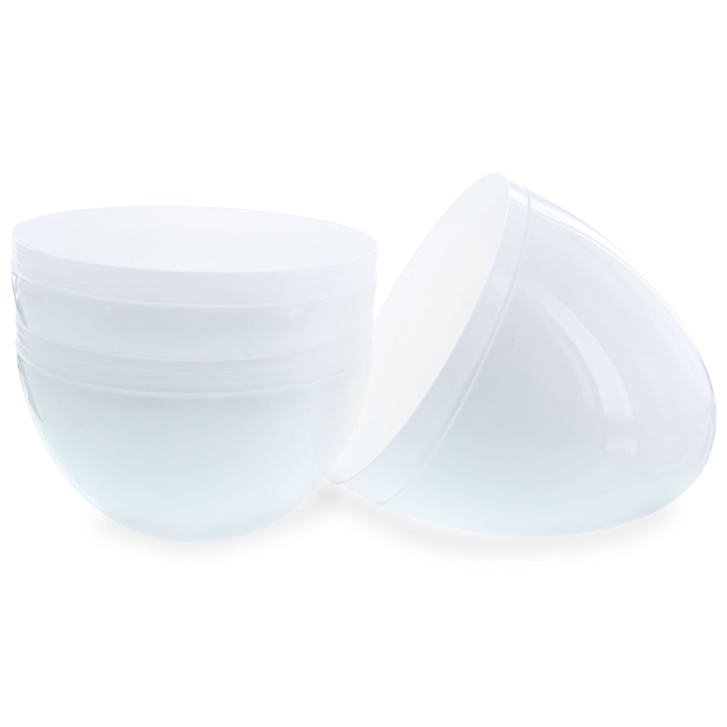 Set of 2 White Giant Fillable Plastic Easter Eggs Jumbo Large Size 10 Inches