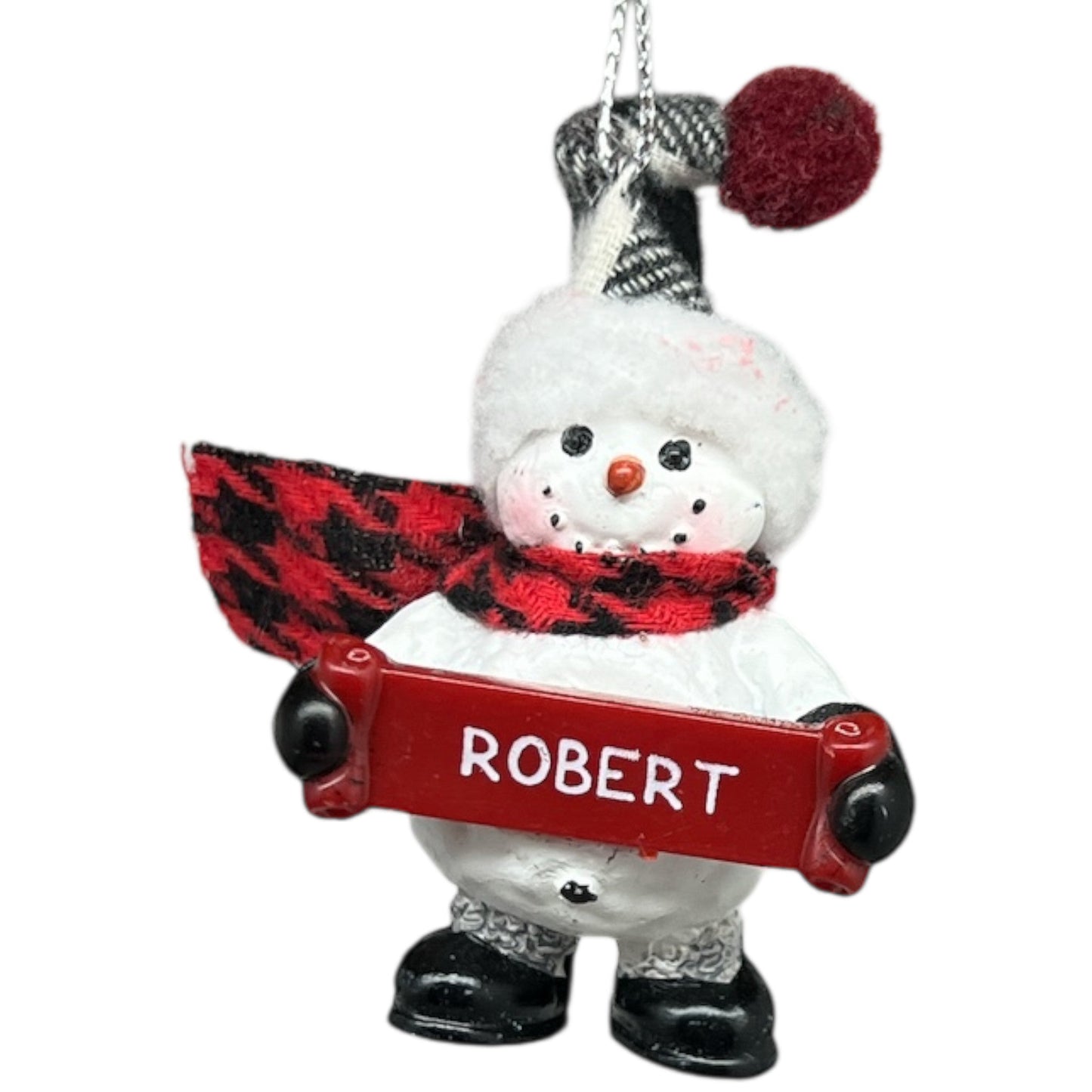 Cozy Snowman Ornament (Letters G - R) -