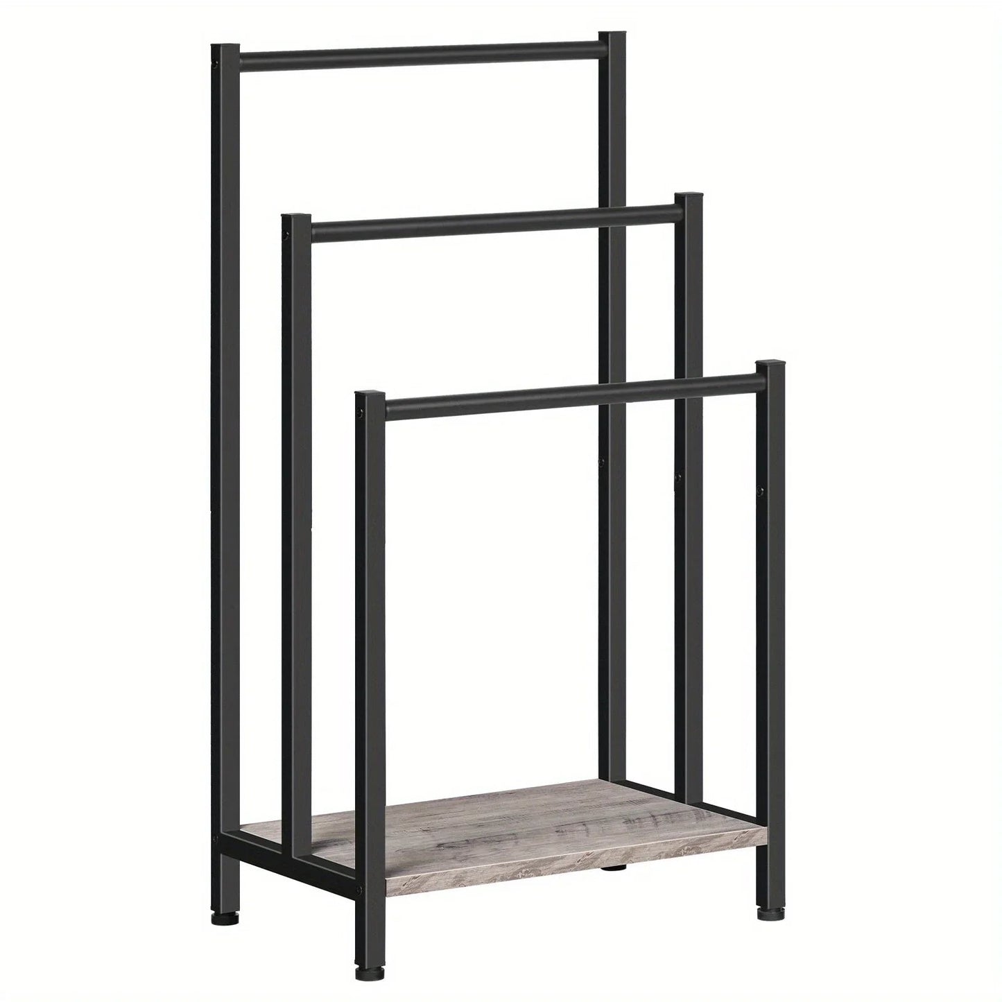 Towel Rack - Industrial Metal Black 3 Tier