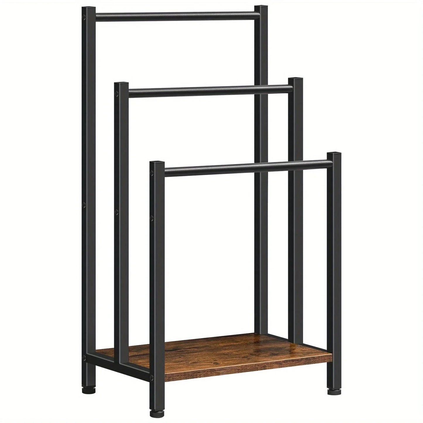 Towel Rack - Industrial Metal Black 3 Tier