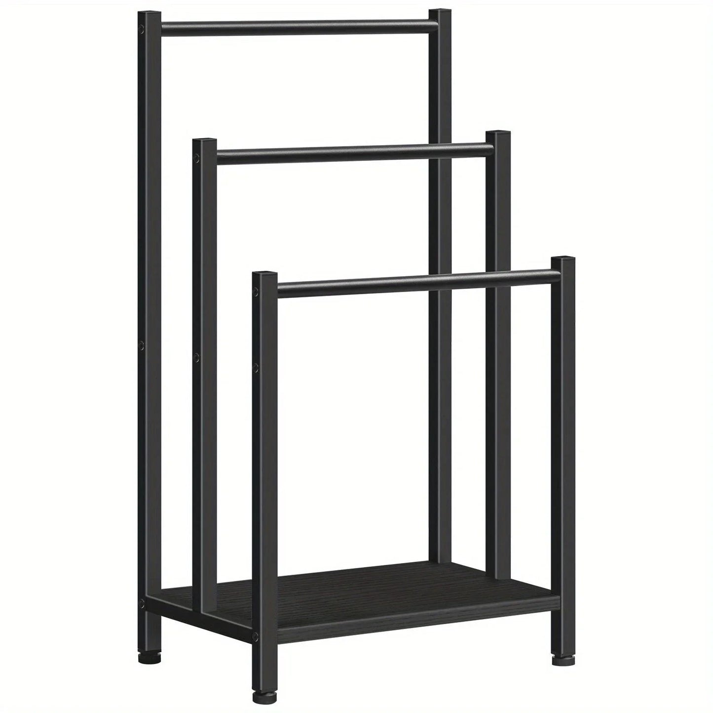 Towel Rack - Industrial Metal Black 3 Tier