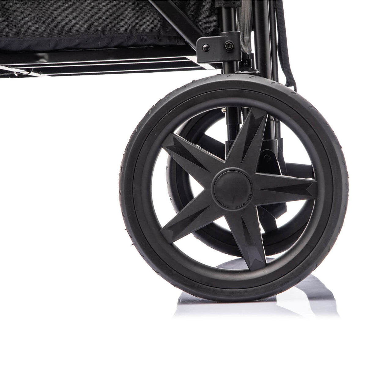 ToyRides Elite Wagon Stroller W/ Removable 4-Seater, Extra-Thick Support Bar & Higher 212 Load Capacity, Black