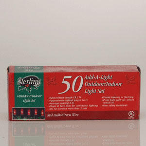 50 Light Indoor/Outdoor RED String Light