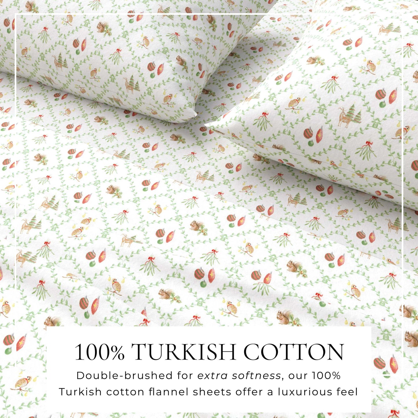 Turkish Cotton Flannel Sheet Set - Elevated Holiday Collection