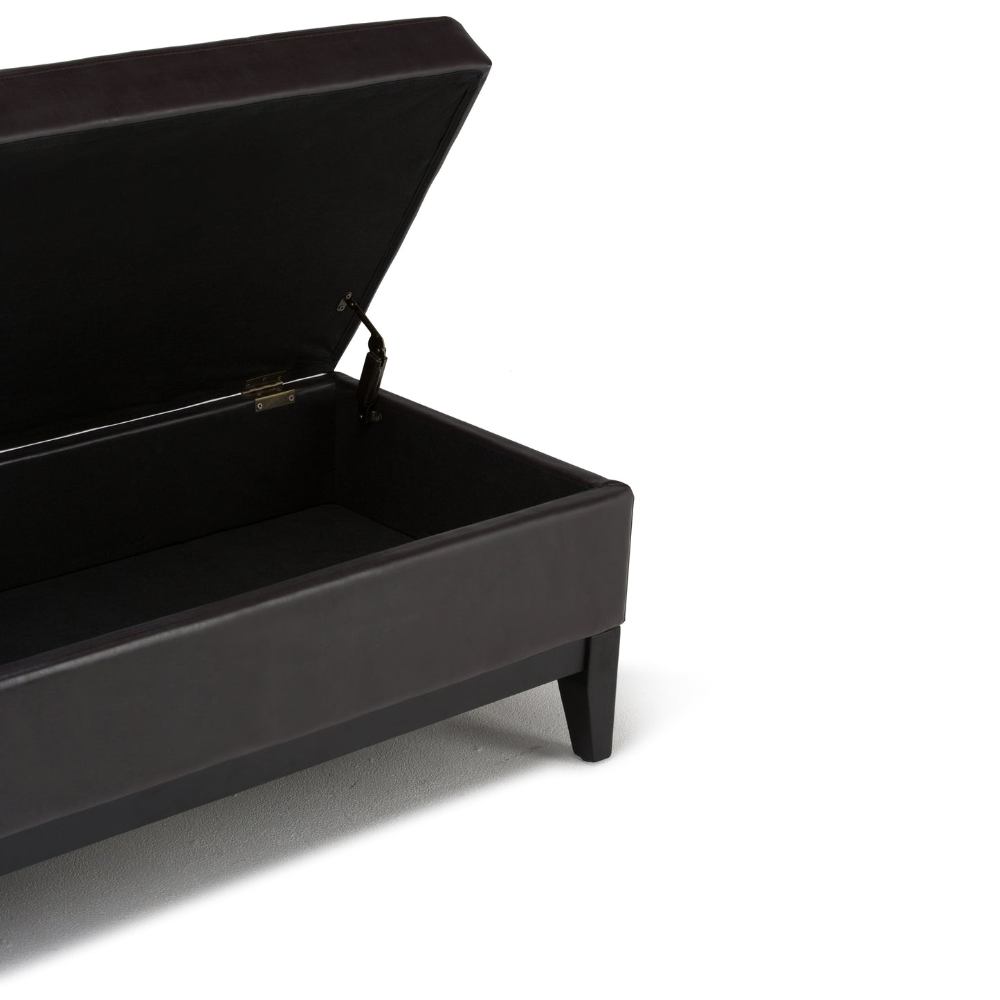 Oregon 42 Inch Wide Storage Ottoman Bench with Tray in Tanners