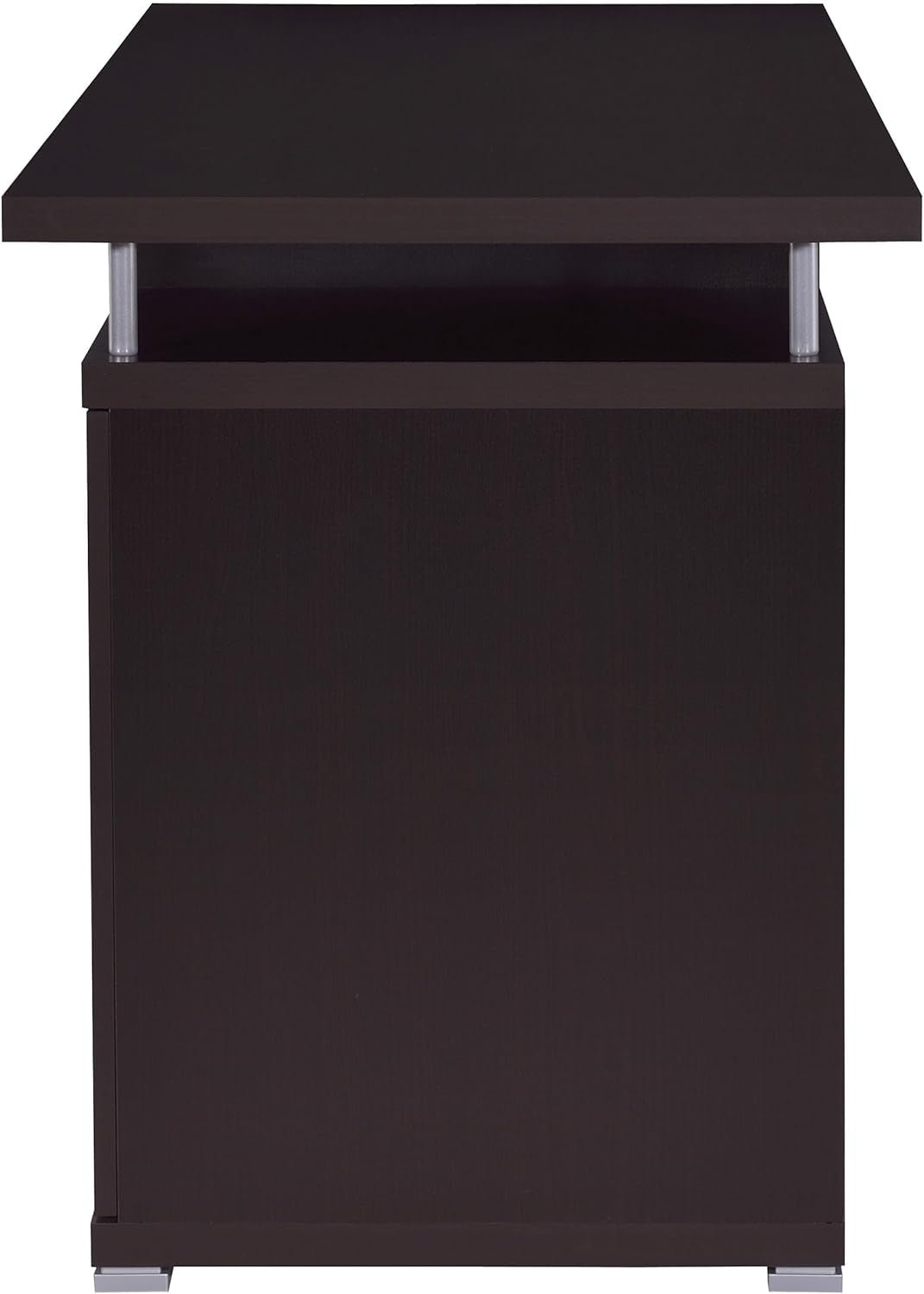 55 Inch Modern Wood Desk With 2 Drawers For Home Office