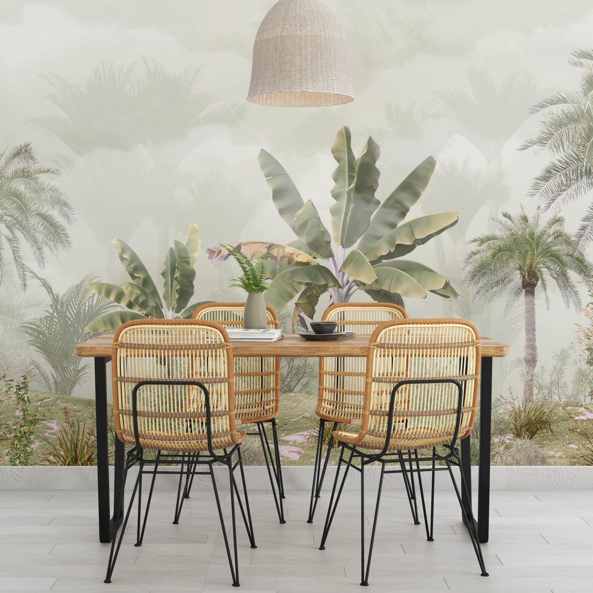 Tropical Rainforest Palm Trees Wall Mural