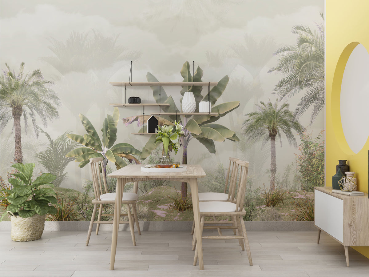 Tropical Rainforest Palm Trees Wall Mural