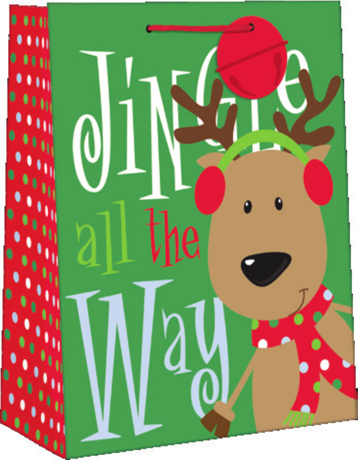 Medium Sized Juvenile Giftbag - Holly Jolly