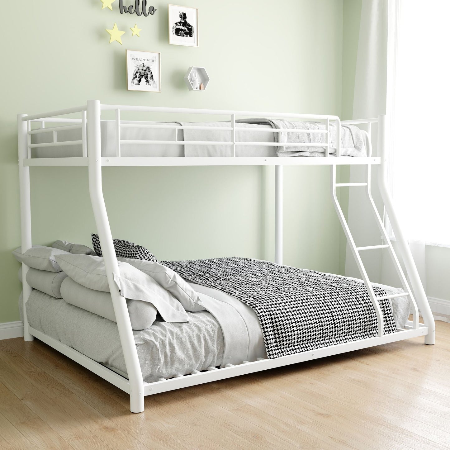 Twin Over Full Wood Bunk Bed with Storage Staircase and Drawers | Just Better Bunk Beds