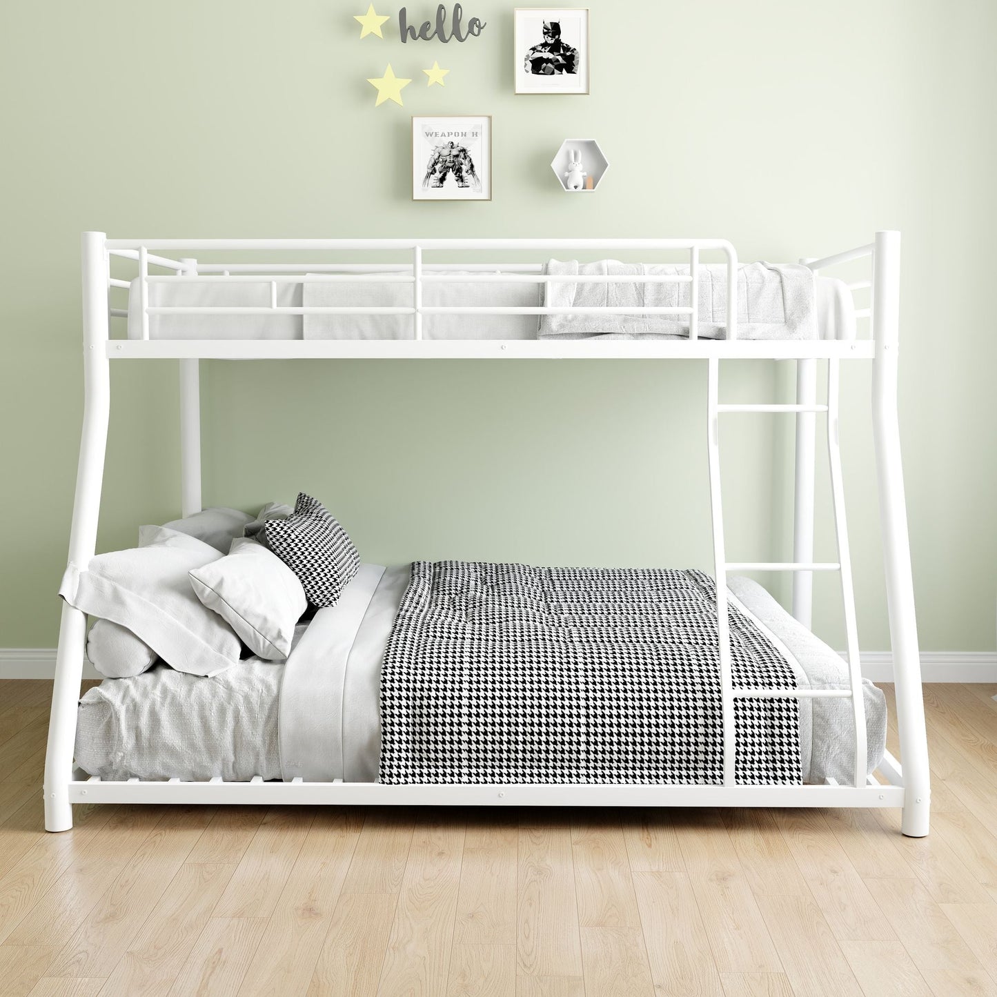 Twin Over Full Wood Bunk Bed with Storage Staircase and Drawers | Just Better Bunk Beds