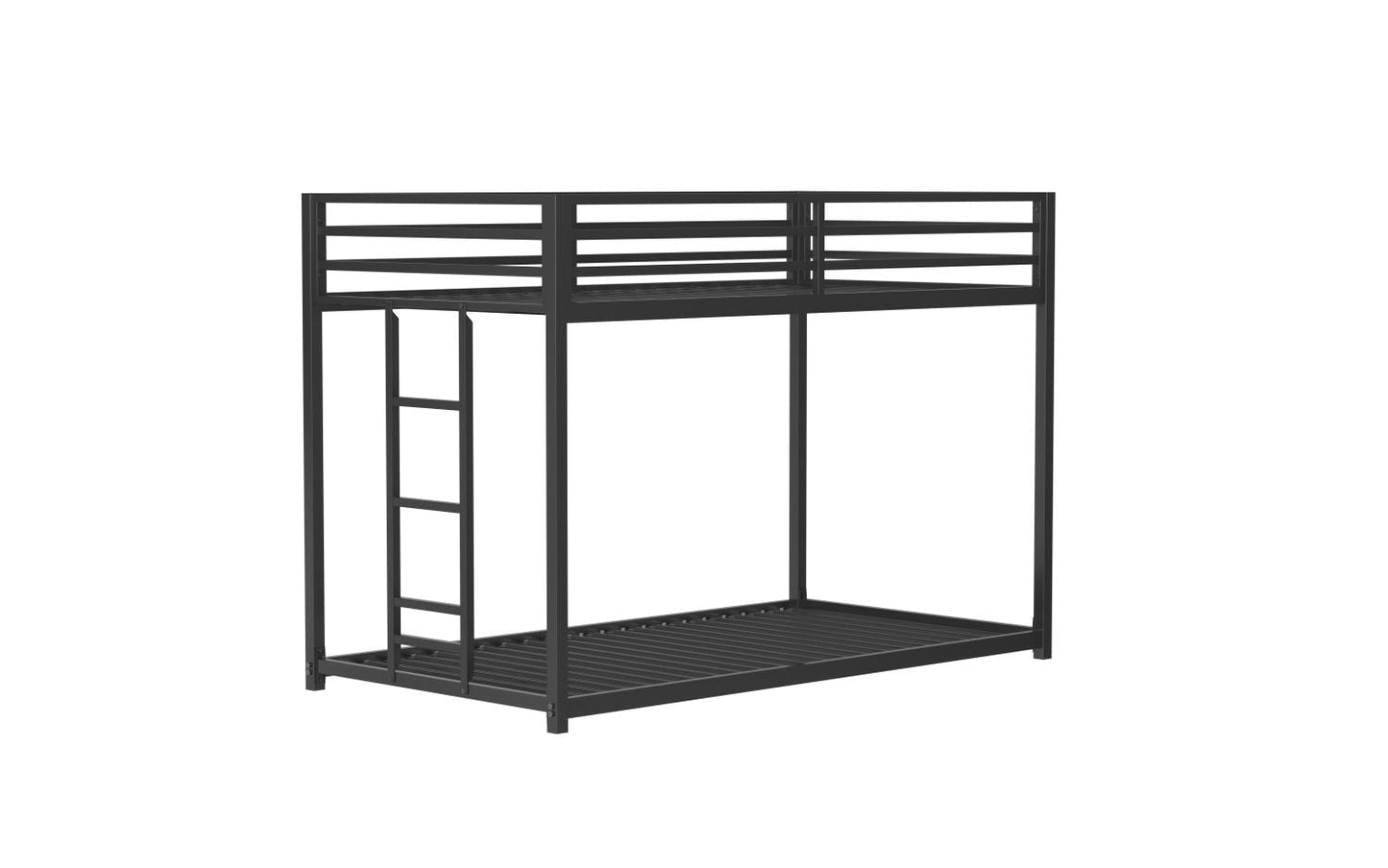 Twin Over Twin Metal Bunk Bed for Kids, ASTM Certified with Guardrails | Just Better Bunk Beds