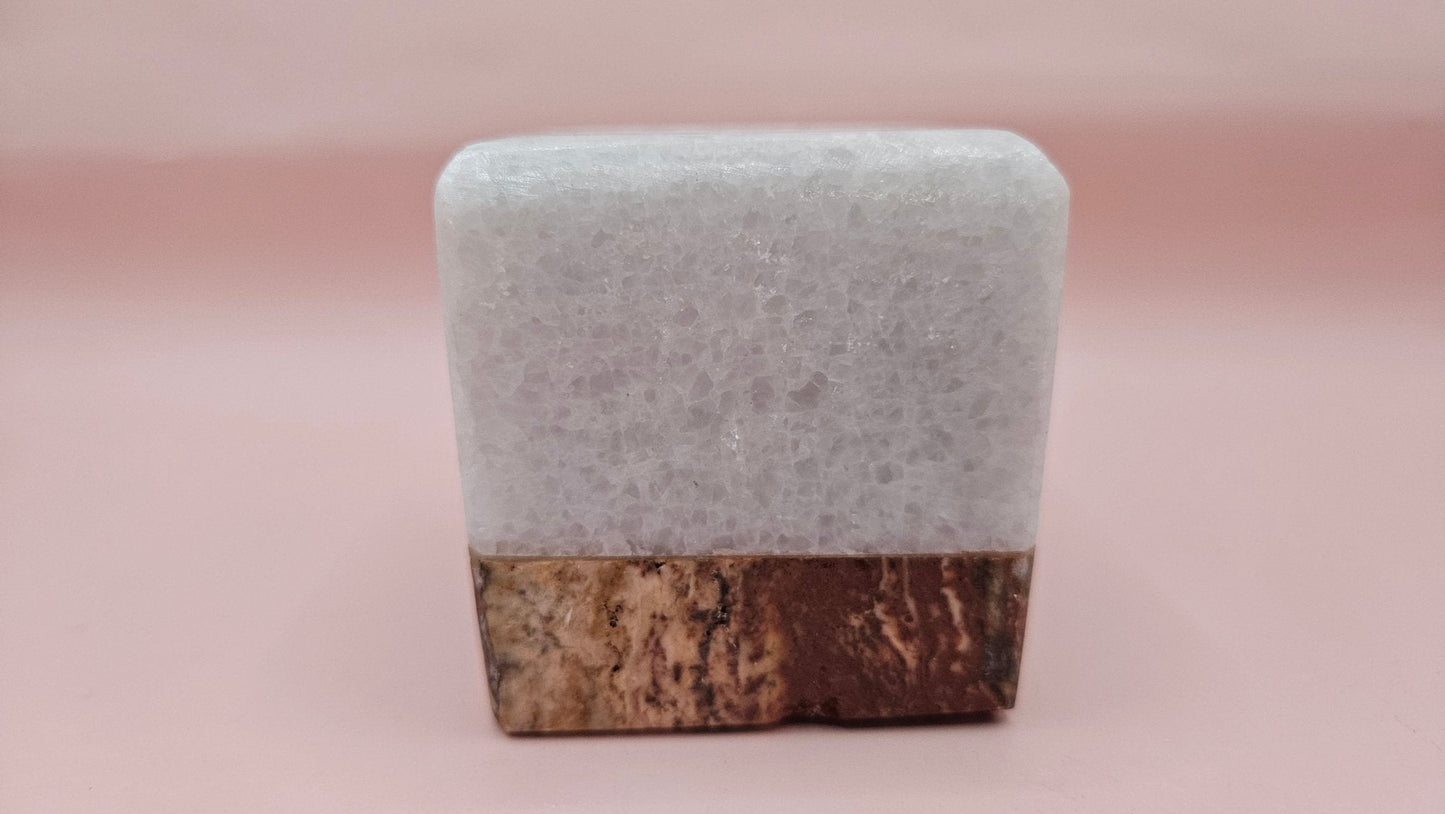 Two-Tone Onyx Tealight Holder – 2.4" Cube