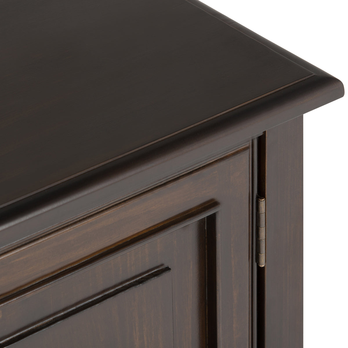 Connaught 72 Inch Wide Solid Wood TV Stand in Dark Chestnut