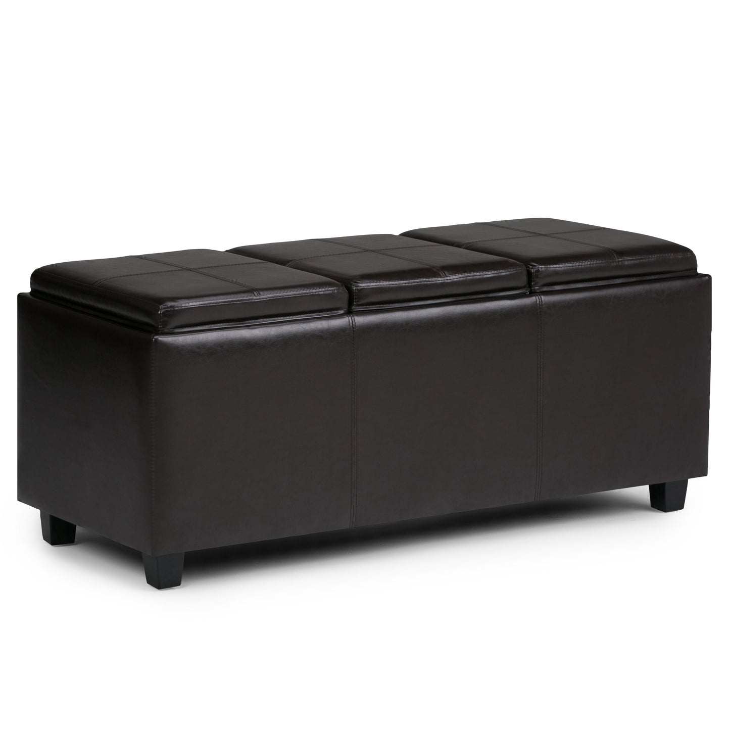 Avalon 42 Inch Wide Storage Ottoman in Tanners