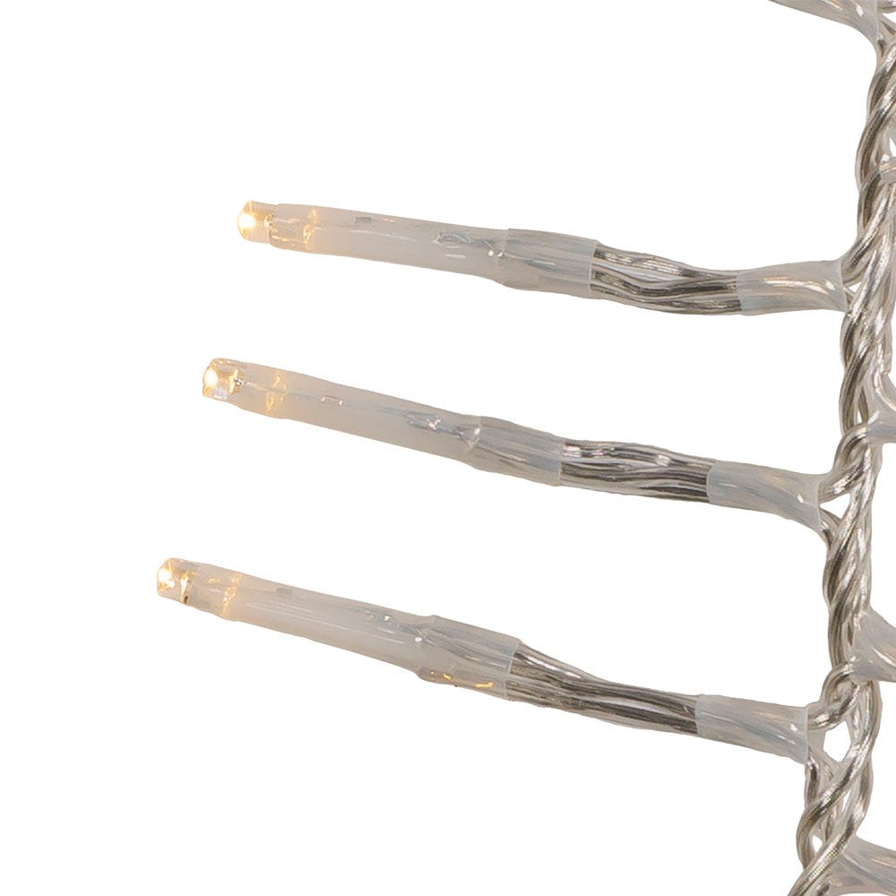 480-Light Fairy Warm White LED Clear Wire Connectable Cluster Garland