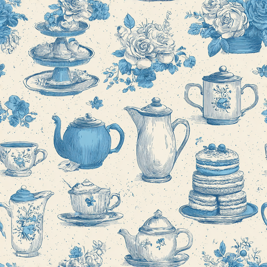 Tea & Toile Tales Wallpaper