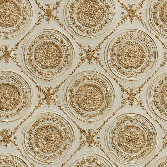 Gilded Medallion Reign Wallpaper