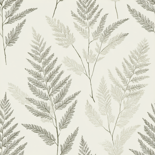 Whisper Fern Ink Wallpaper