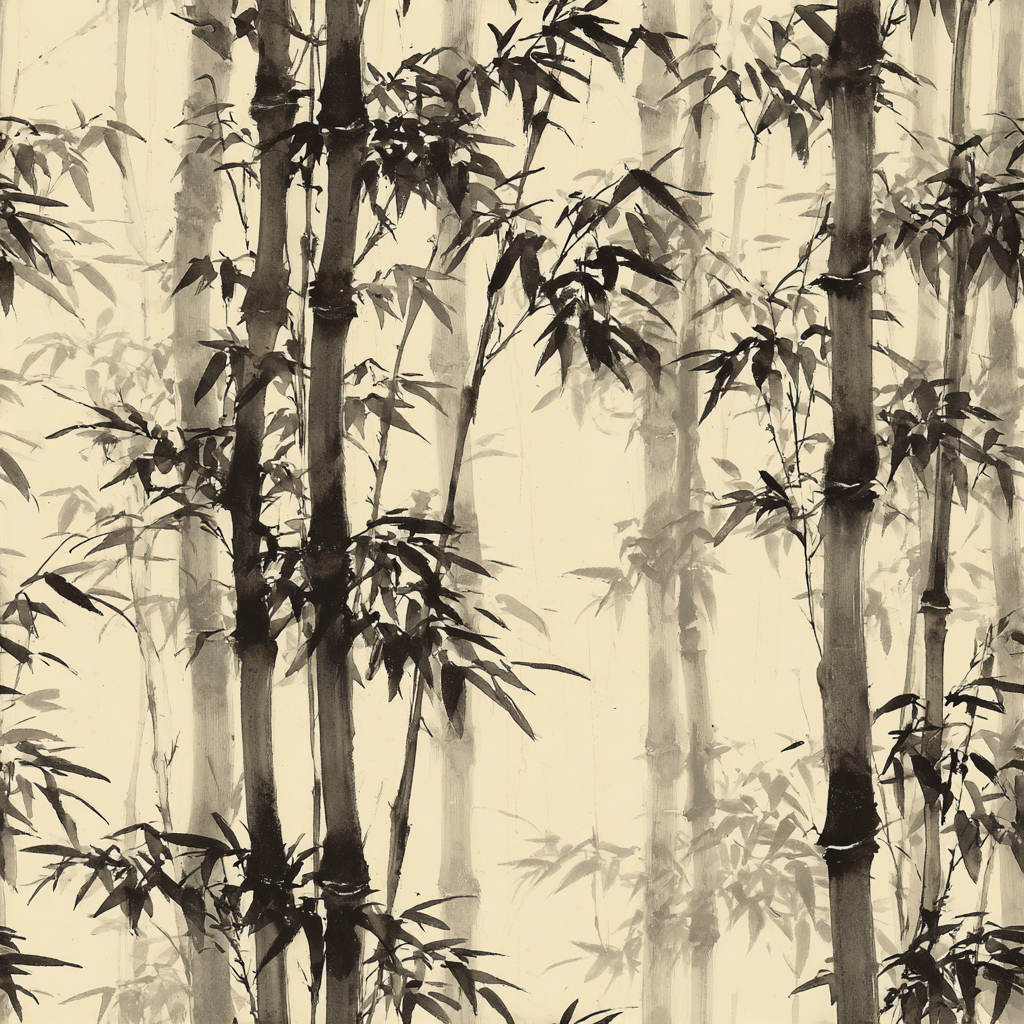 Ink Whisper Bamboo Wallpaper