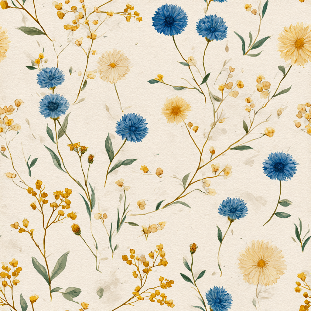 Cornflower Parade Wallpaper