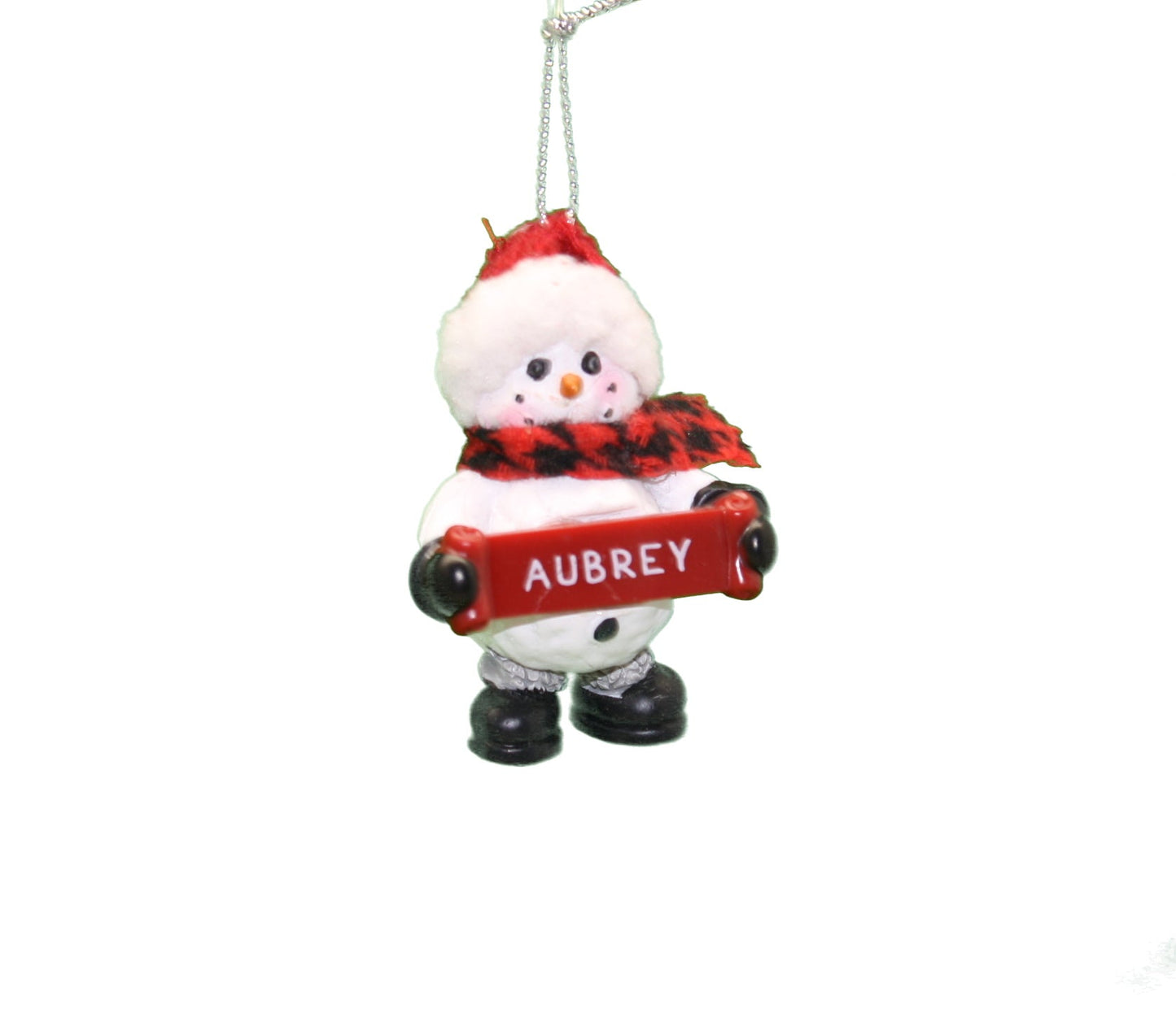 Cozy Snowman Ornament (Letters A - F) -