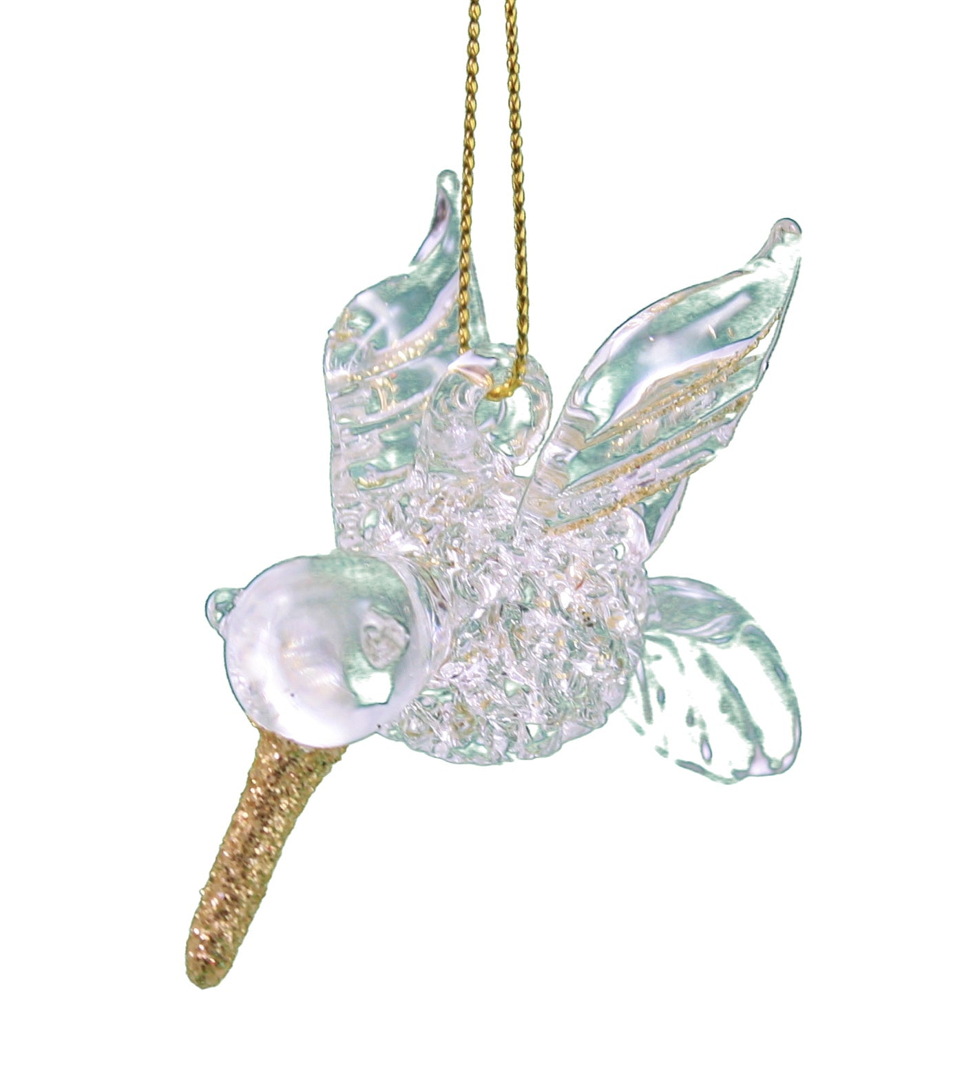 Spunglass Ornament - Gold Reindeer