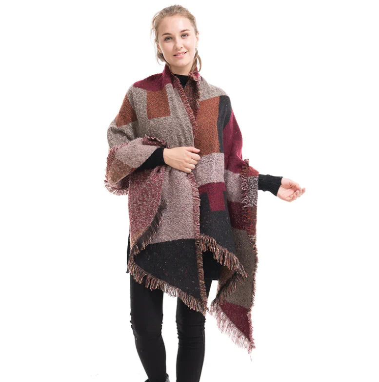 Cashmere Scarf, Checkered Shawl