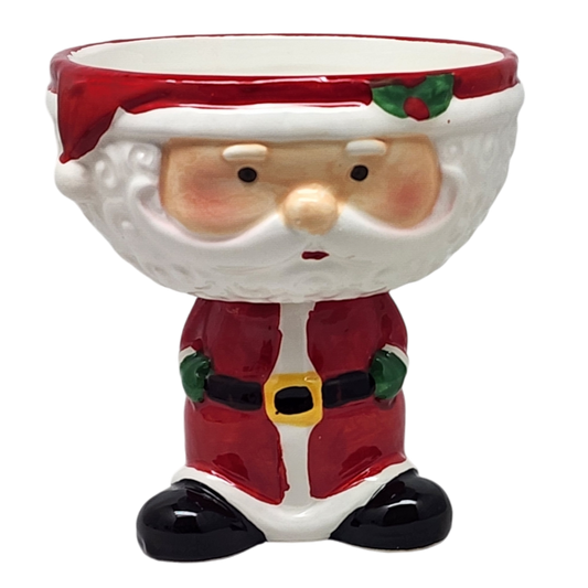 Ceramic Santa Candy Bowl - 6 Inch