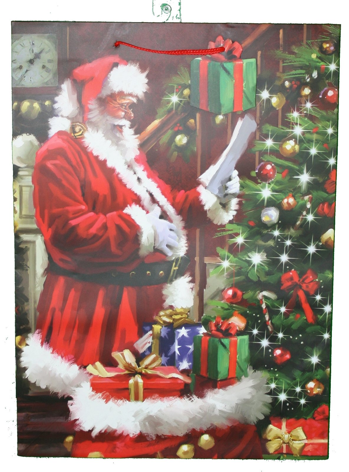 Paper Images Jumbo Gift Bag With Gift Tag - Santa
