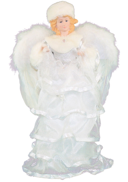 16 Inch Classic Feather Angel in White
