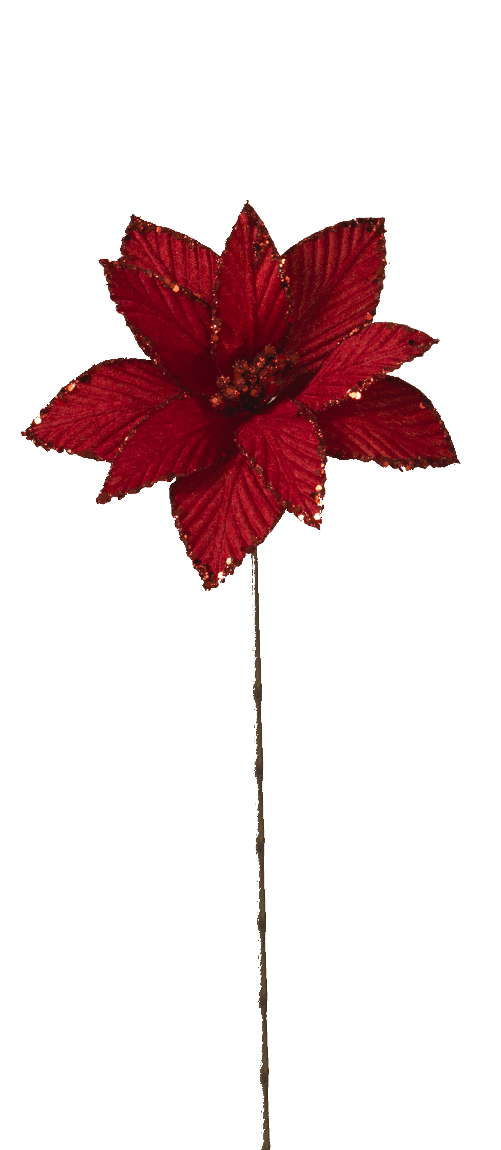 12" Poinsettia Pick -