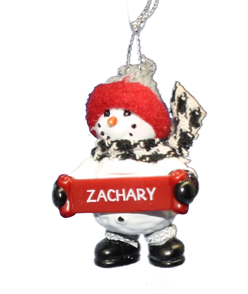 Cozy Snowman Ornament (Letters S - Z) -
