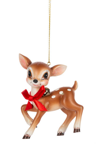 Vintage Woodland Fawn Ornament -