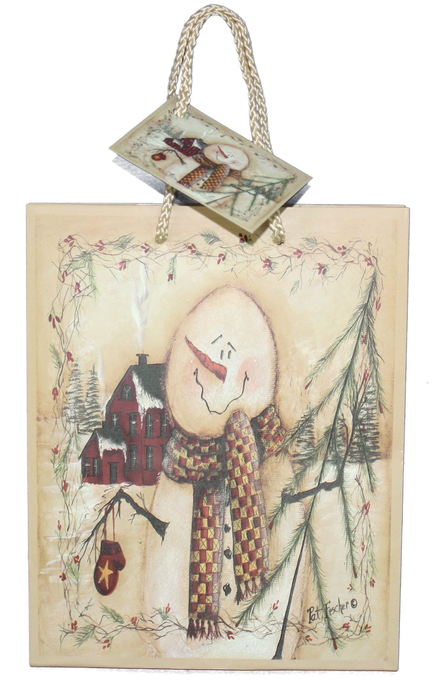Woodland Snowman Gift Bag - Jumbo