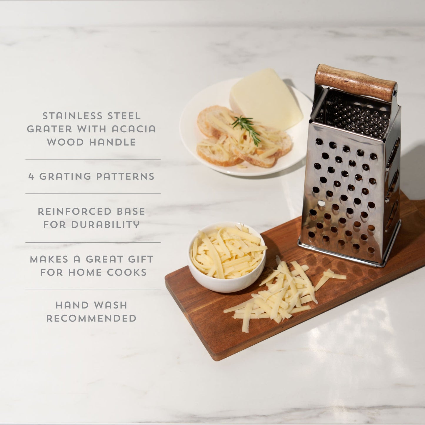 Acacia Wood Handled Cheese Grater