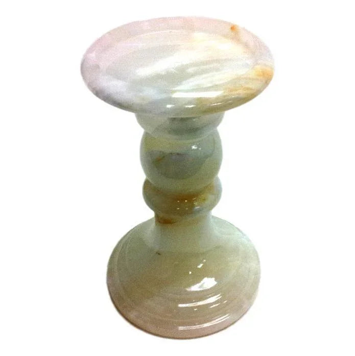 Unique Candle Holders | White Onyx 7-inch Candle Holder