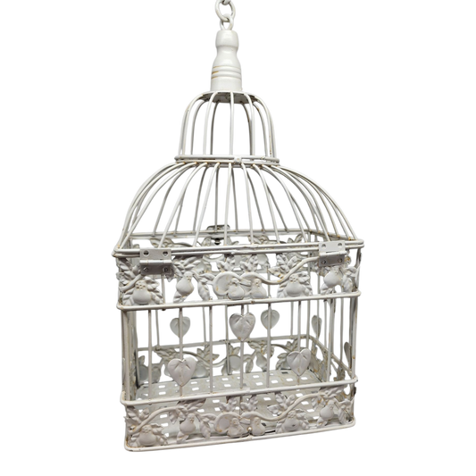 Hanging Metal Birdcage with Fliptop Lid