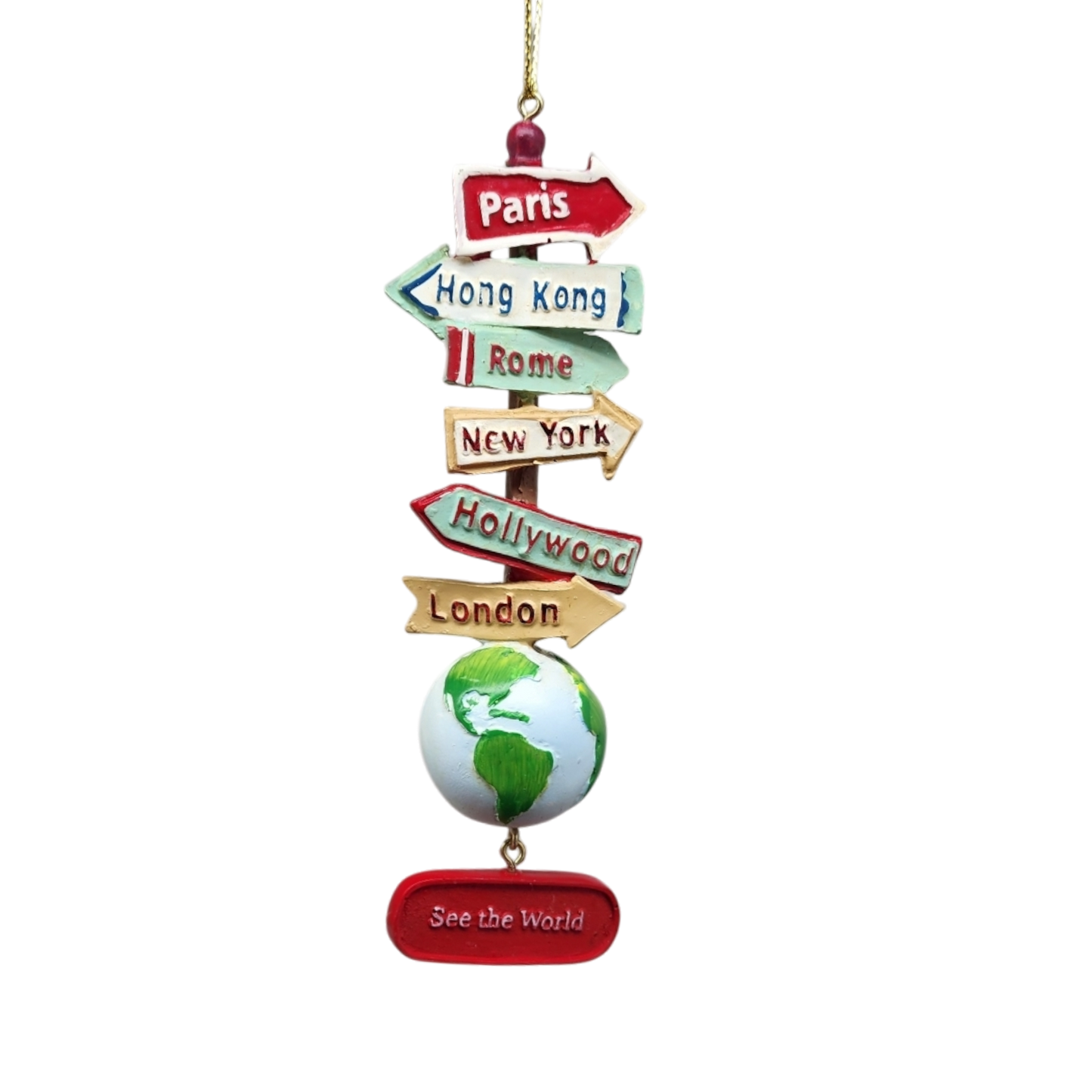 World With Signs Ornament