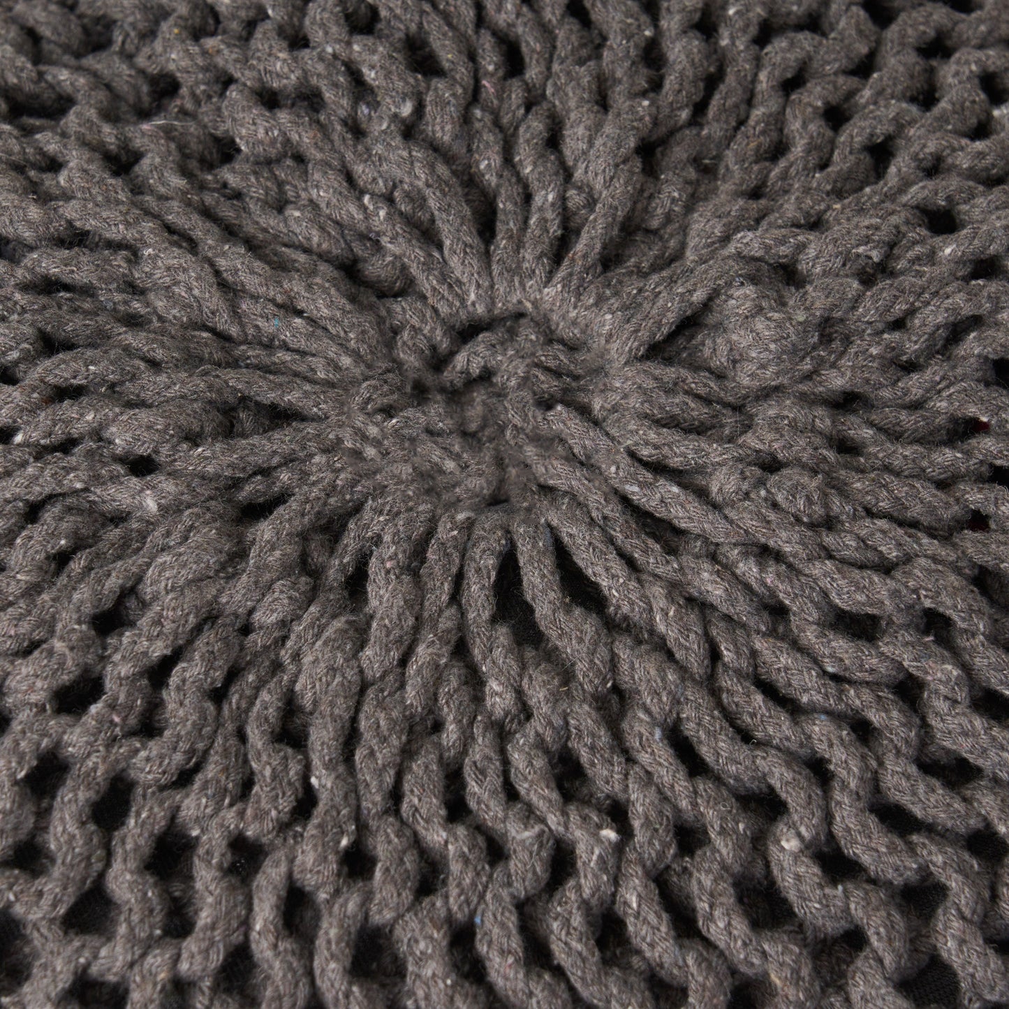 Hazel Knitted Cotton Yarn 20 x 20 Round Pouf