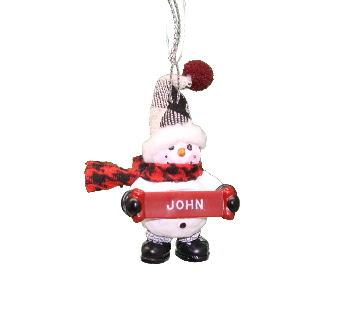 Cozy Snowman Ornament (Letters G - R) -