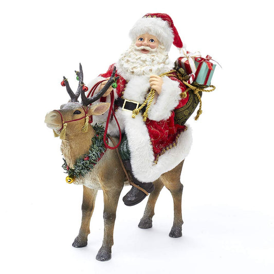 Fabriche Santa On Reindeer