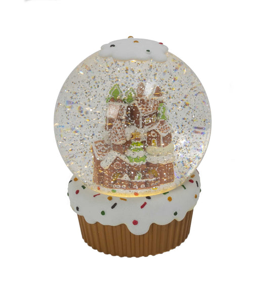 Battery Operated Spinning Water Globe Cupcake - Country Side